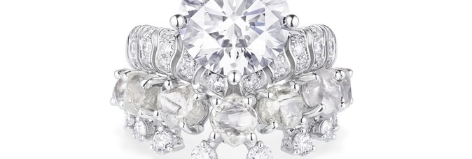 Diamond ring by Echo, De Beers London